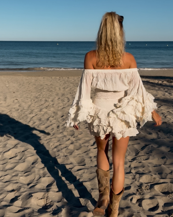 Ruffle Boho Mini Rock Wild Fairy