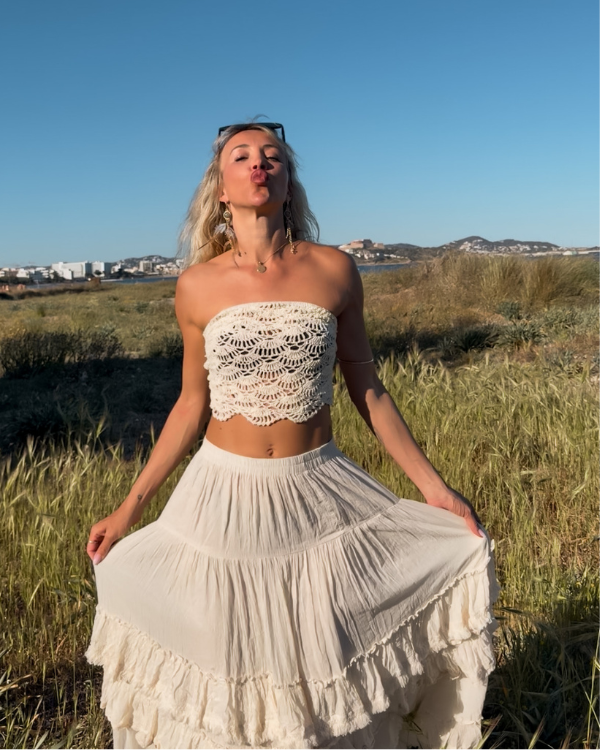 Maxi Boho Rock White Soul