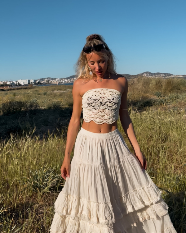 Maxi Boho Rock White Soul