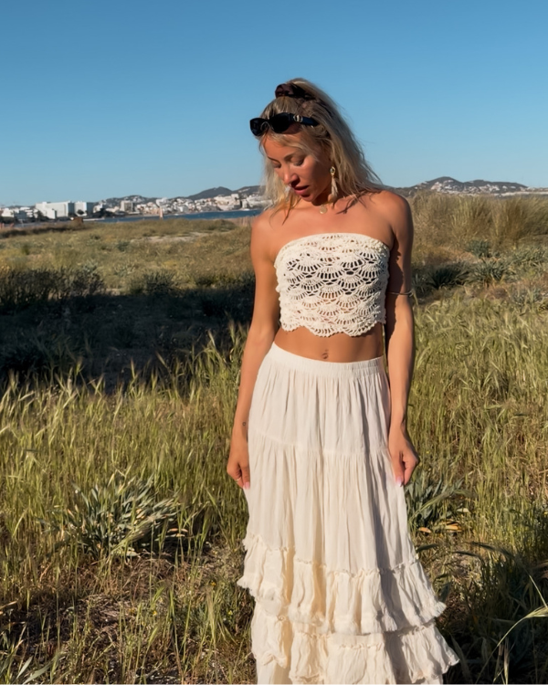 Blumen Crochet Pareo Top zum binden 