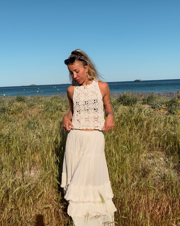 Blumen Häkel Top Daisy Dream