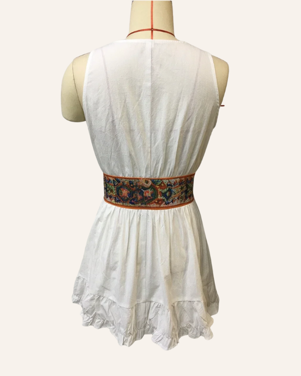 Bohemian Style Rüschenoverall - Weisser Boho Jumpsuit 