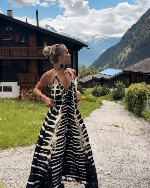 Rückenfreies Damen Sommerkleid im Ibiza Hippie Look