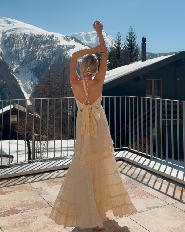 Sommerkleid Damen offen Rücken Schleife