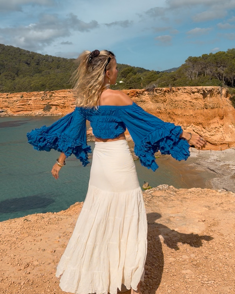 boho wrap rock damen elegant leicht sommer