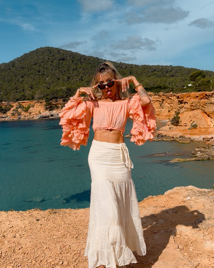 boho wrap rock damen elegant leicht sommer