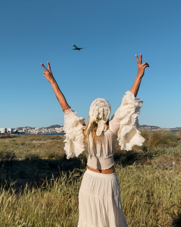 Ruffle langarm Shirt mit Fledermaus Ärmel - Boho Creme Cotton Shirt  | Bohochic Damen Oberteil 