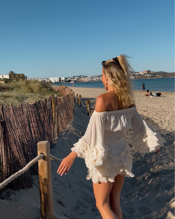 Boho Schulterfreie Crop Top Shirt mit Ruffle Fledermaus Ärmel 