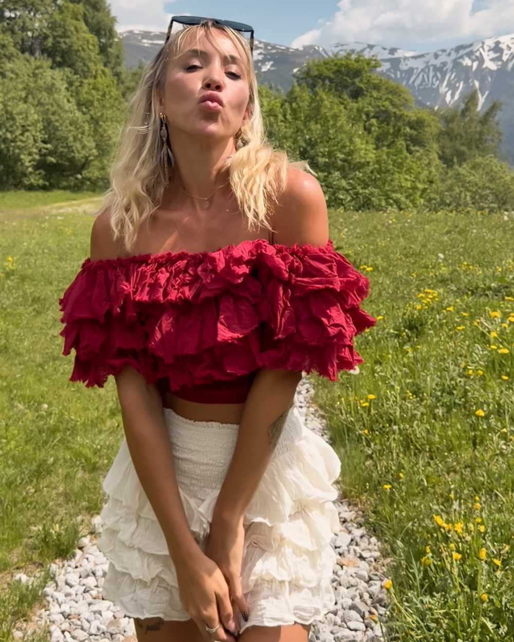 Ruffle Crop Top Free Spirit
