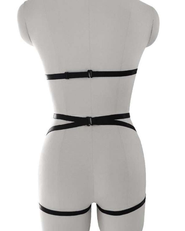 Bodysuit aus Riemen Streifen - Bondage BDSM Bodysuit Lingerie 