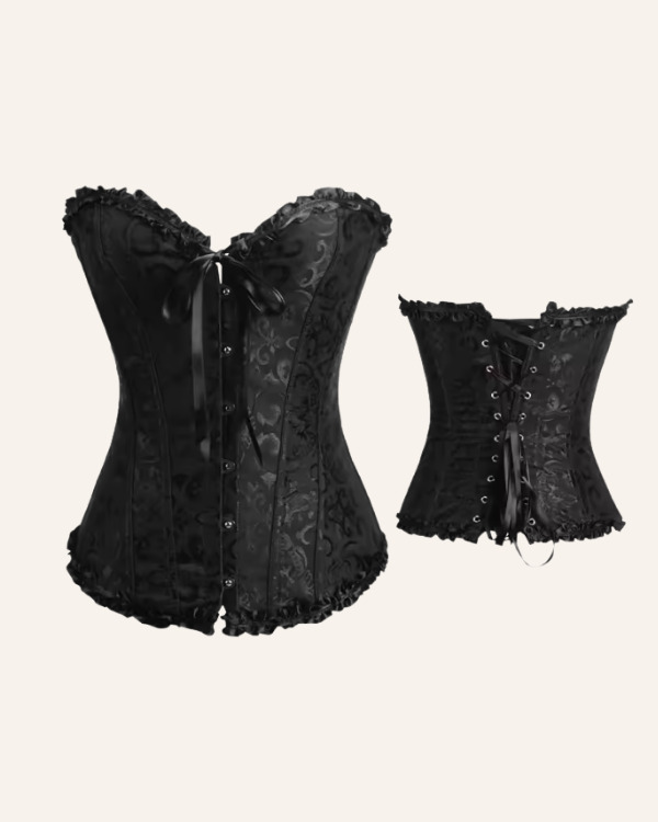 Hochwertiges Damen Korsett Bustier im Burlesque Look - Corsage zum Schnuerren 