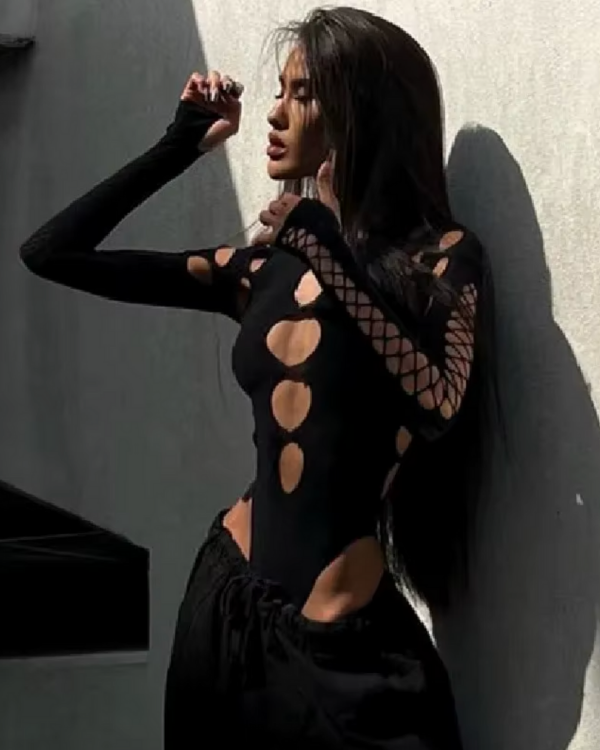 Festival-Bodysuit mit Cut-Outs und figurbetonter Passform
