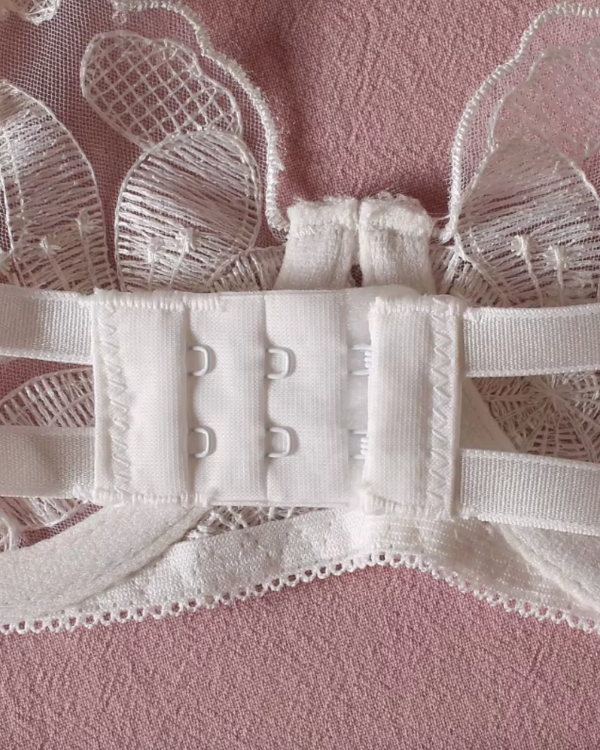 Lingerie-Set mit Stickerei und Rüschensaum für Damen