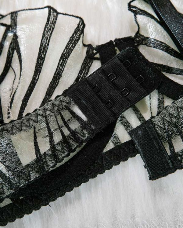 hochwertiger Mesh BH mit Muschel Motiven 