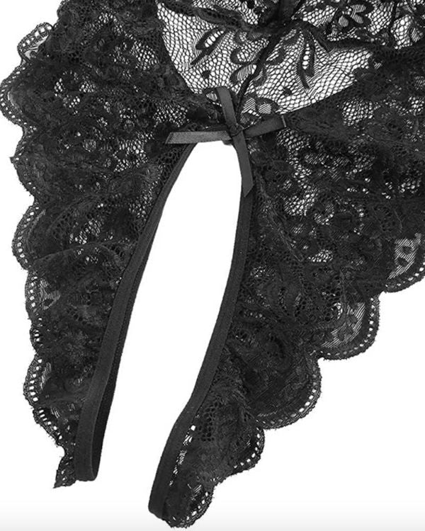 Dessous Bodysuit für erotische Momente - Body mit Öffnung im Intim Bereich 