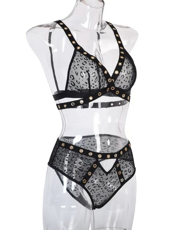 Rock Chic Dessous mit charakterstarkem Leoparden-Print