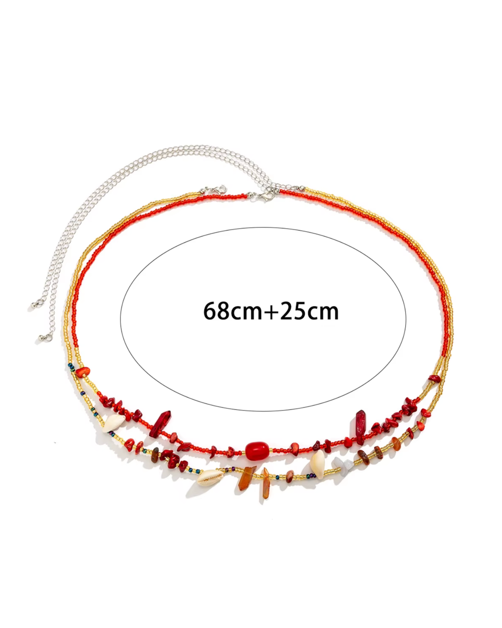 Farbige Bauchkette Coral Whisper