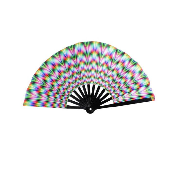 Hypno Fantasy Fächer Fan - Grosser Fächer mit hypnotischem psychedelic Muster 