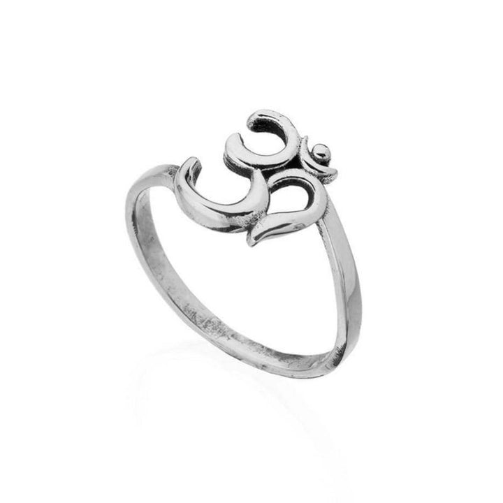 silberner Fingerring Ring mit Om Zeichen - Sterling Silber 925 Schmuck 