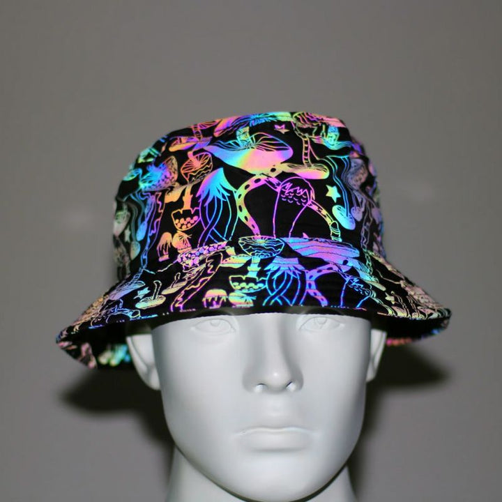 Magic Mushroom Bucket Hat Fischerhut mit UV Reflektion 
