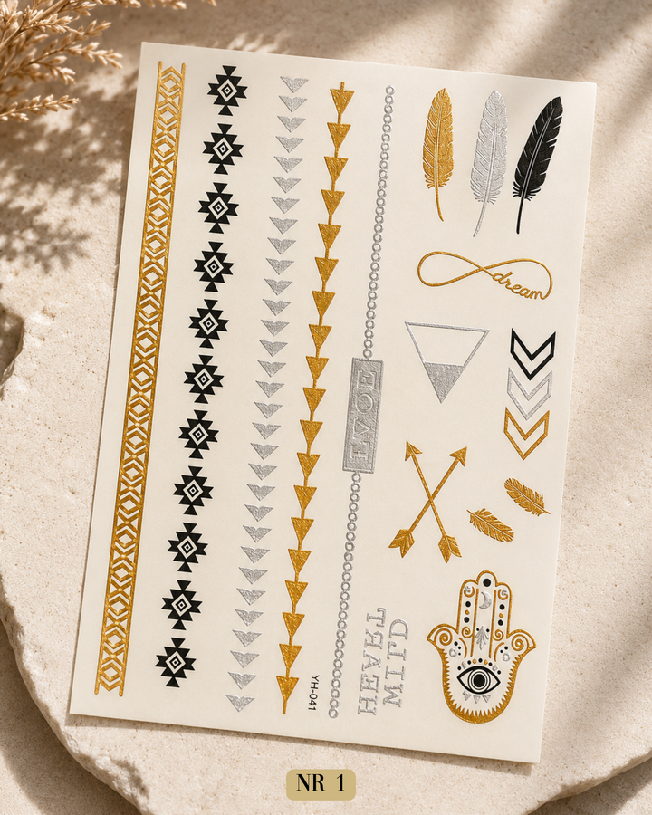 Metallic Flash Tattoos für Festival und Sommer