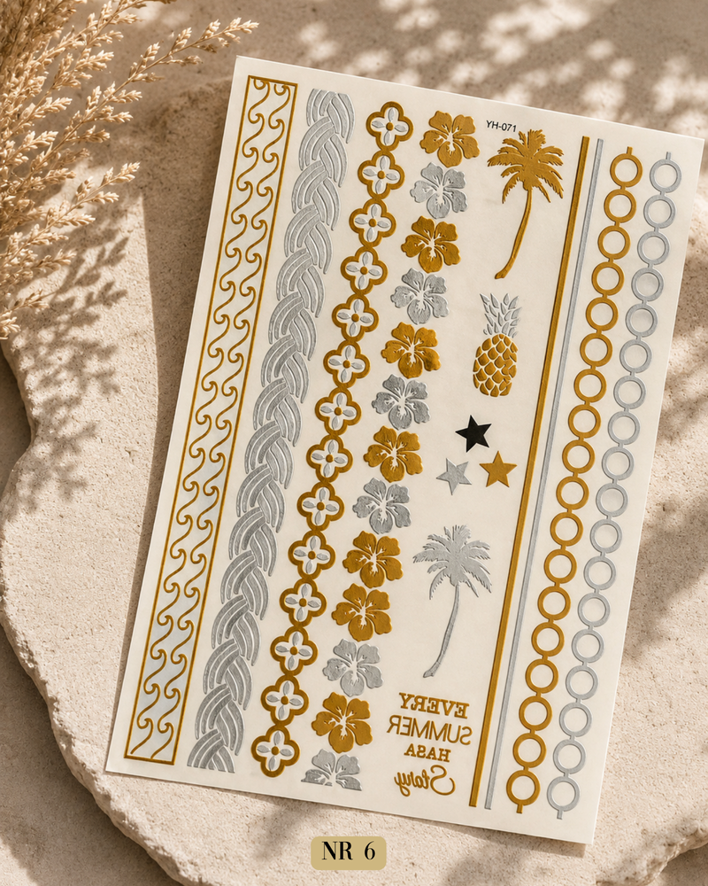 Sommer Flash Tattoos für Strand und Ferien