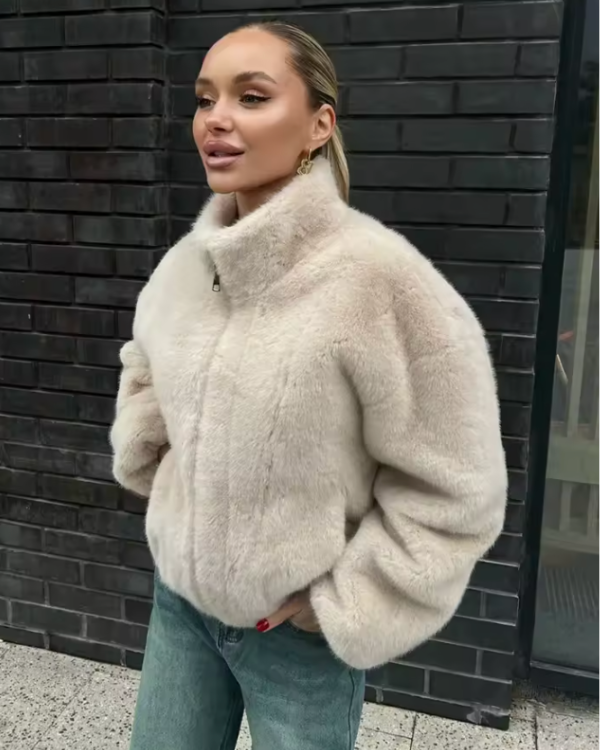 Weicher Pulloverjacke Damen | Fleece Teddy Look 