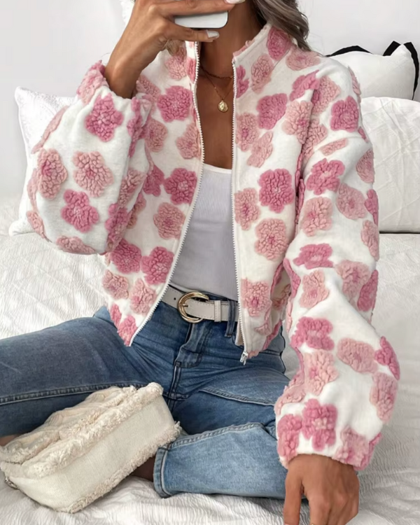 Fleece Jacke Candy Flowers