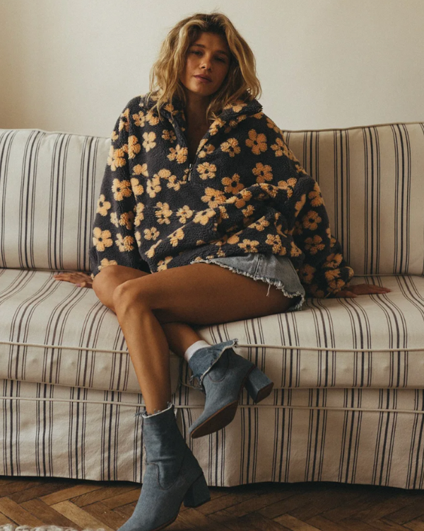 Warmer Damen Pullover aus Fleece | Kuschel Fleecepullover 