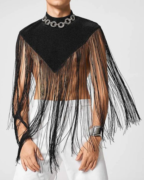 Festival Herren Fransen Top Neckholder - Spezielles Design für Herren 