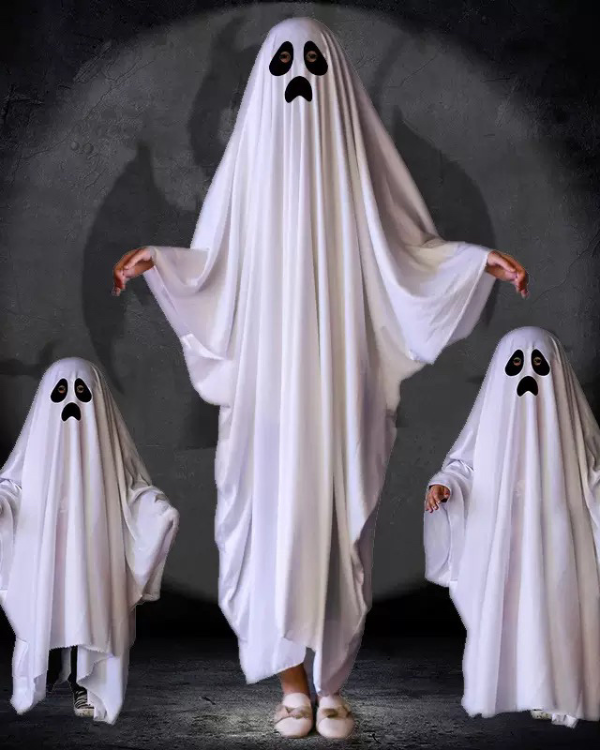 Halloween Familienkostüm Geist Erwachsene Kinder