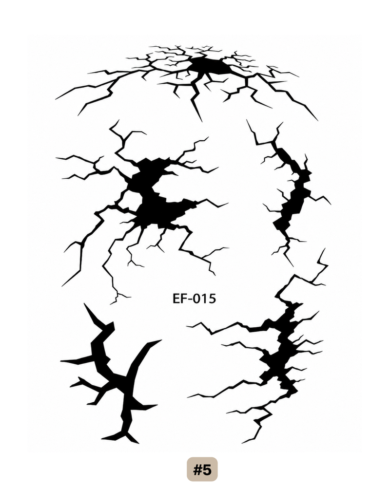 Gesichts- Körpertattoo Risse | Cracked Soul