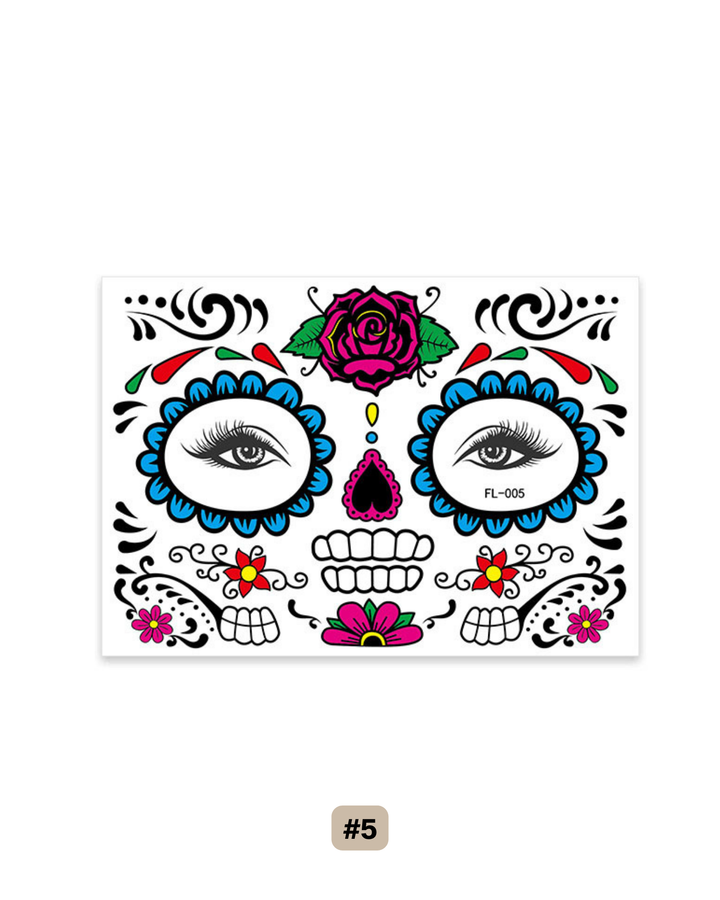 Halloween Gesichtstattoo Sugar Skull Beauty