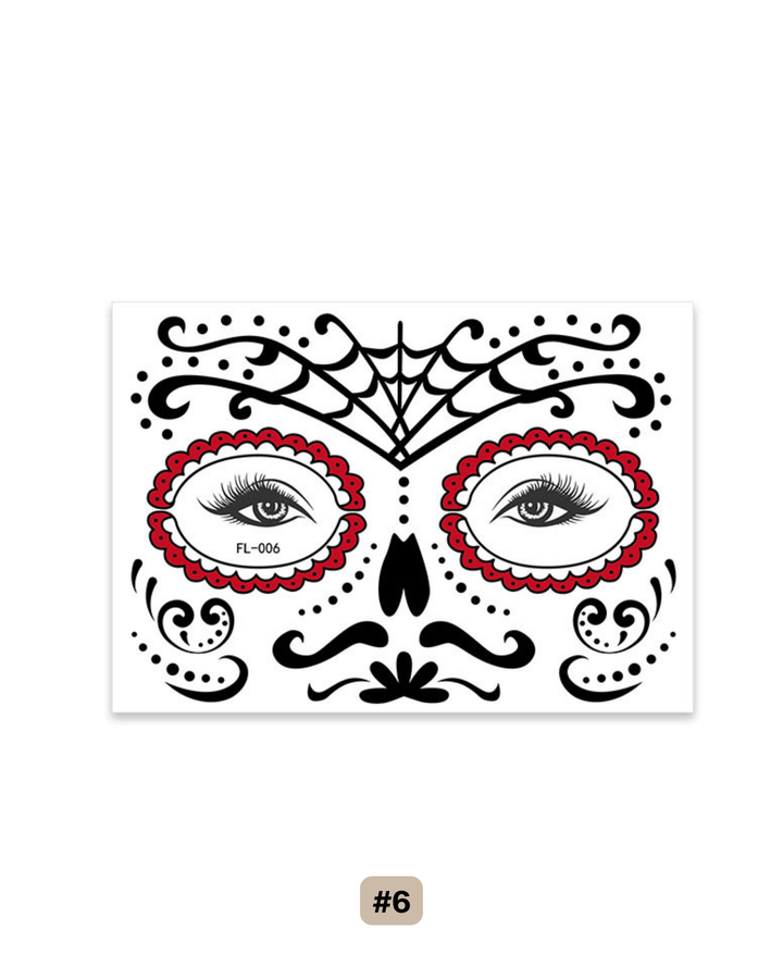 Halloween Gesichtstattoo Sugar Skull Beauty