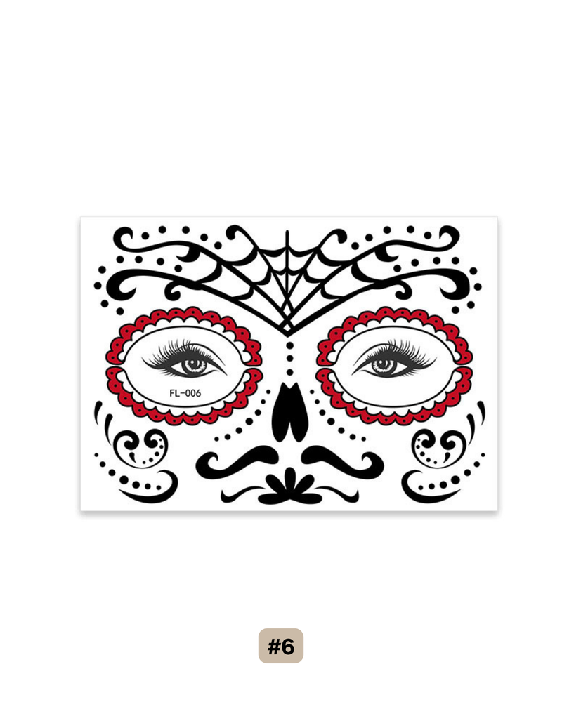 Halloween Gesichtstattoo Sugar Skull Beauty