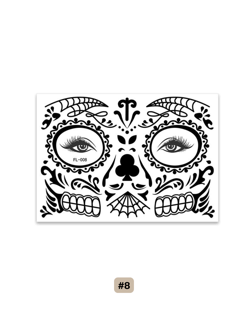 Halloween Gesichtstattoo Sugar Skull Beauty