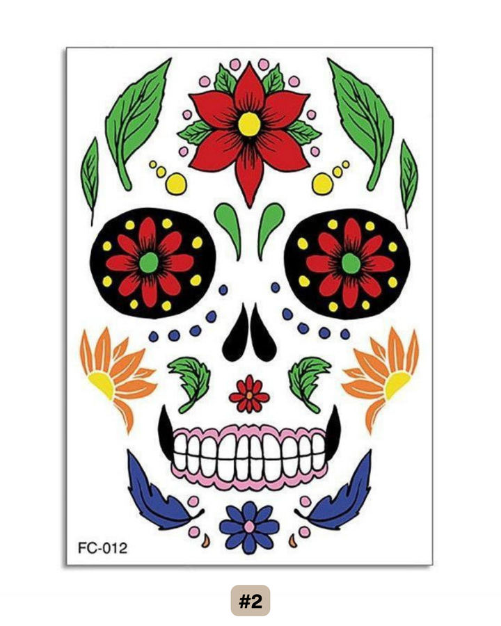 Gesichtstatto Skull Dia de los Muertos