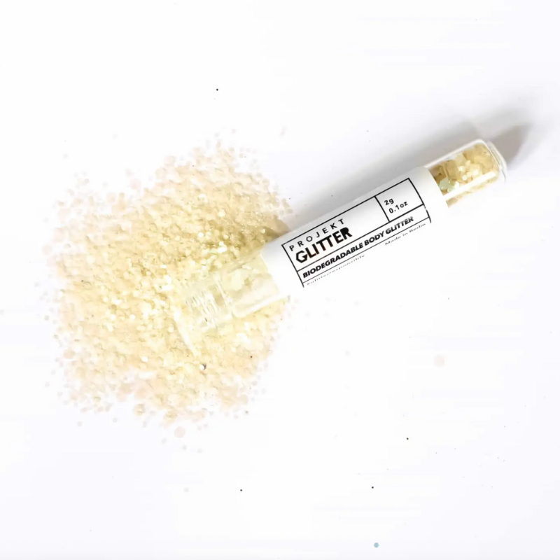 Festival Glitzer in creme-weiss - Eco Vegan Glitzer Make-up 