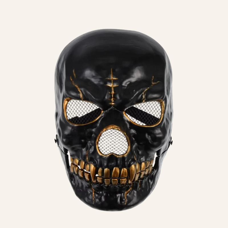 Horror Maske Golden Skull Rider