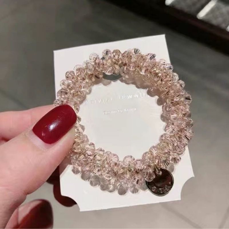 Haargummis aus Kunstperlen - Perlen Haargummi Armband 