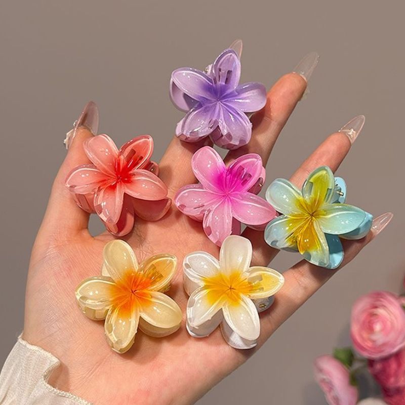 Kleine farbige Haarklammern Haarspangen aus Blumen Motiv 