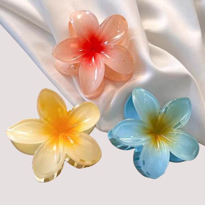 Wunderschöne Sommerliche Haarklammern im Blumen Lotus Design 