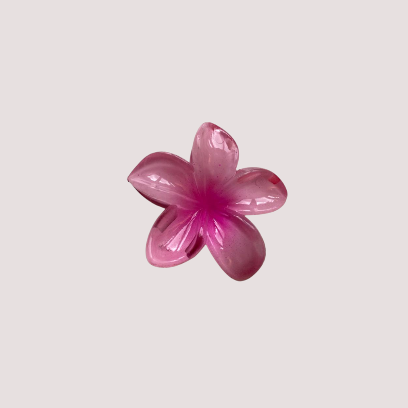 Pink Rosa Lotus Hawaii Blumen Haarklammer Haarspange - Sommerlicher Vibe
