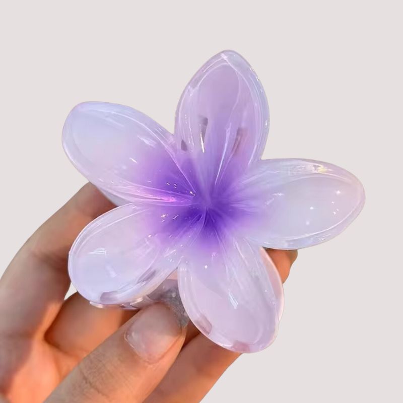 Violett Blaue Blumen Haarklammer aus Blumen Motiv 