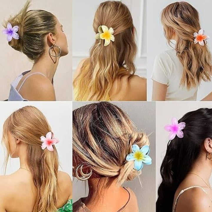 Haarklammern Ideen für Frisuren - Blumen Haarklammer Frisur 