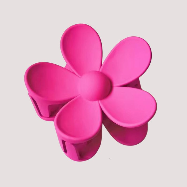Pinke Blumen Haarklammer Flower Hairclip - Haarschmuck für Blumen Frisur 