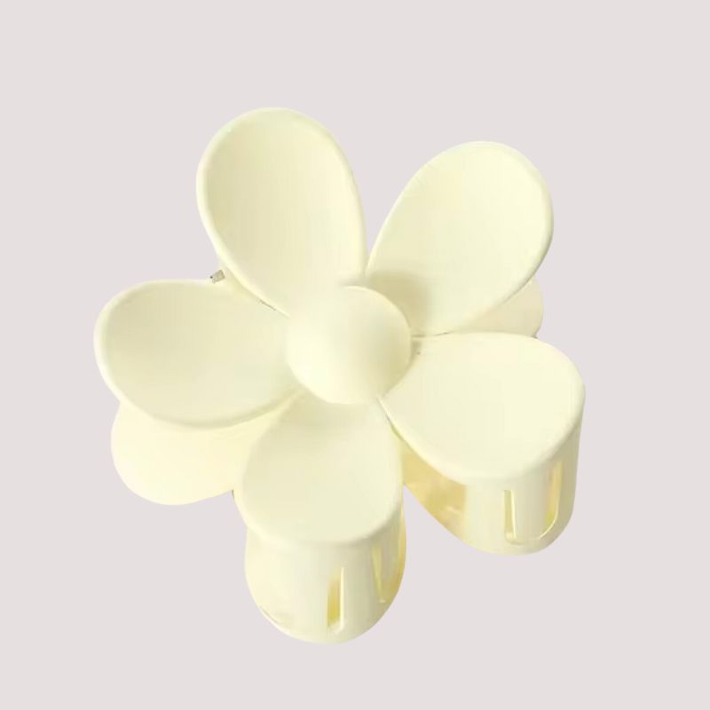 Creme-weisse Blumen Haarklammer Haarspange im Aesthetic Flower Look online bestellen