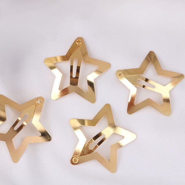 goldene Stern Haarspangen mit Stern Motiv - Trend Haar Accessoires 