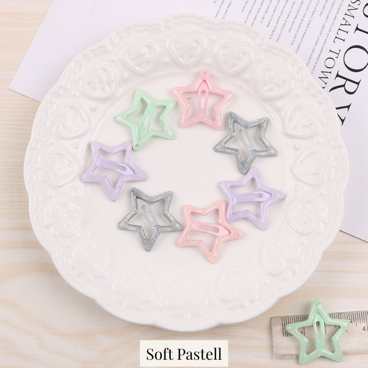 Soft Pastell Mini Baby Stern Haarclips, Haarklammern 