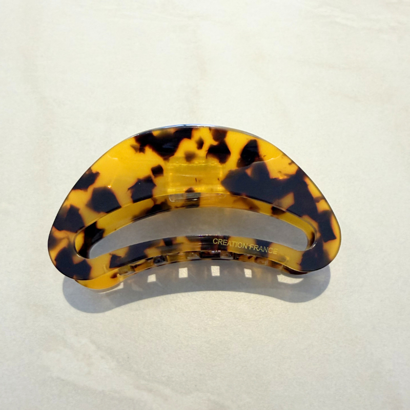 Bronze schwarz gemusterte Retro Style Haarklammer - Stylische Haarspange für deine Frisur 